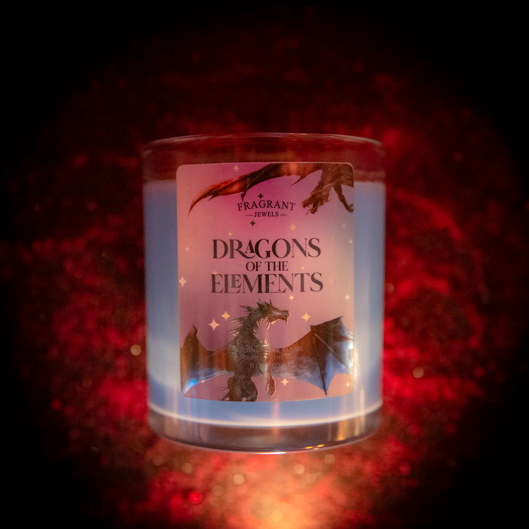 Dragons of the Elements - Fire Dragon - Jewel Candle